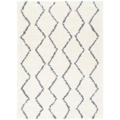 Tapis gris / blanc Shiloh