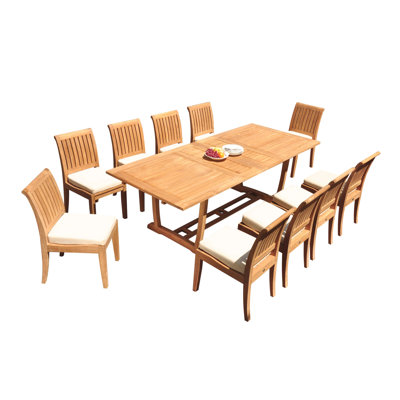 Lagos Teak Wood Patio Dining Set with