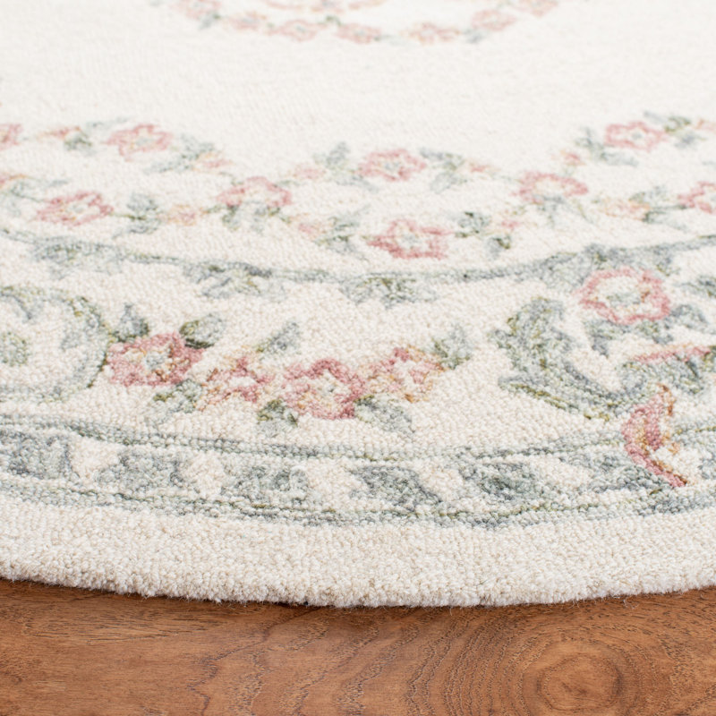 Barnsdall Hand Tufted Wool Oriental Rug, Round 6'