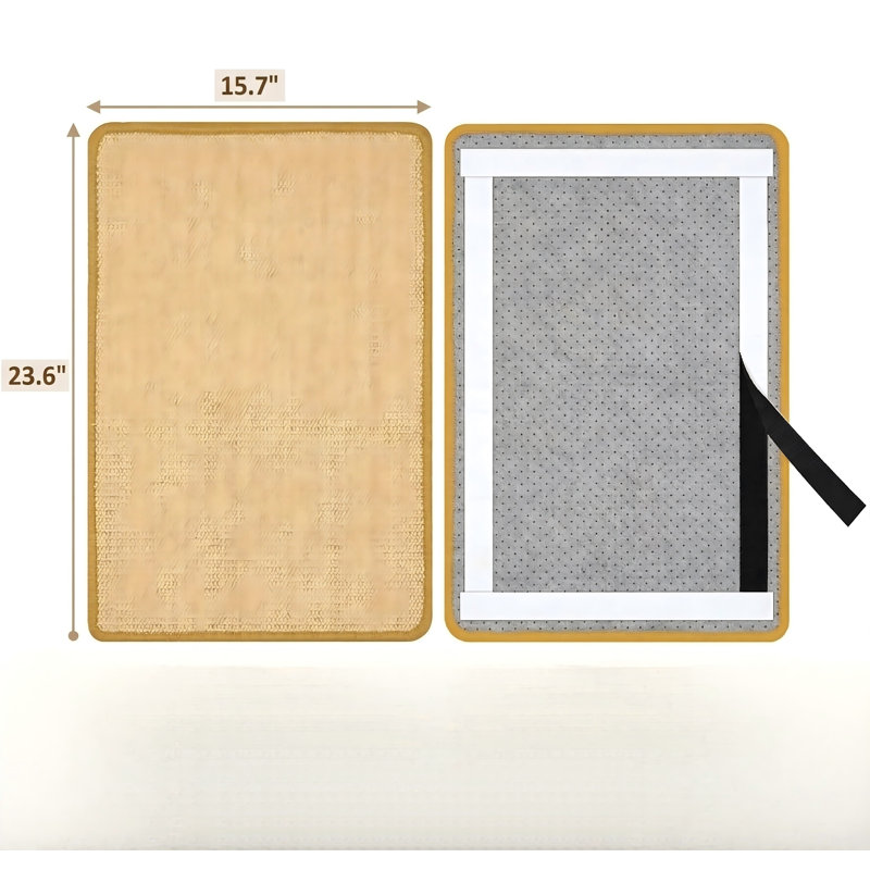 Grand tapis à griffer en sisal pour chat, paquet de 2 grand bloc-notes 23,6 x 15,7 po avec ruban adhésif auto-agrippant, fixation murale ou au sol