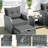4-person Outdoor Wicker Patio Conversation Set, Modular Sectional Seating Group With Ottomans And Tempered Glass Coffee Table, Weather-resistant All-weather Furniture Set For Backyard Deck Poolside-129028587-129068661
