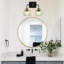 Luminaire de meuble-lavabo de style art déco avec abat-jour en verre nervuré vert, applique murale de style campagne moderne à 2 lumières pour miroir de salle de bain, cuisine, salon, finition noire et dorée