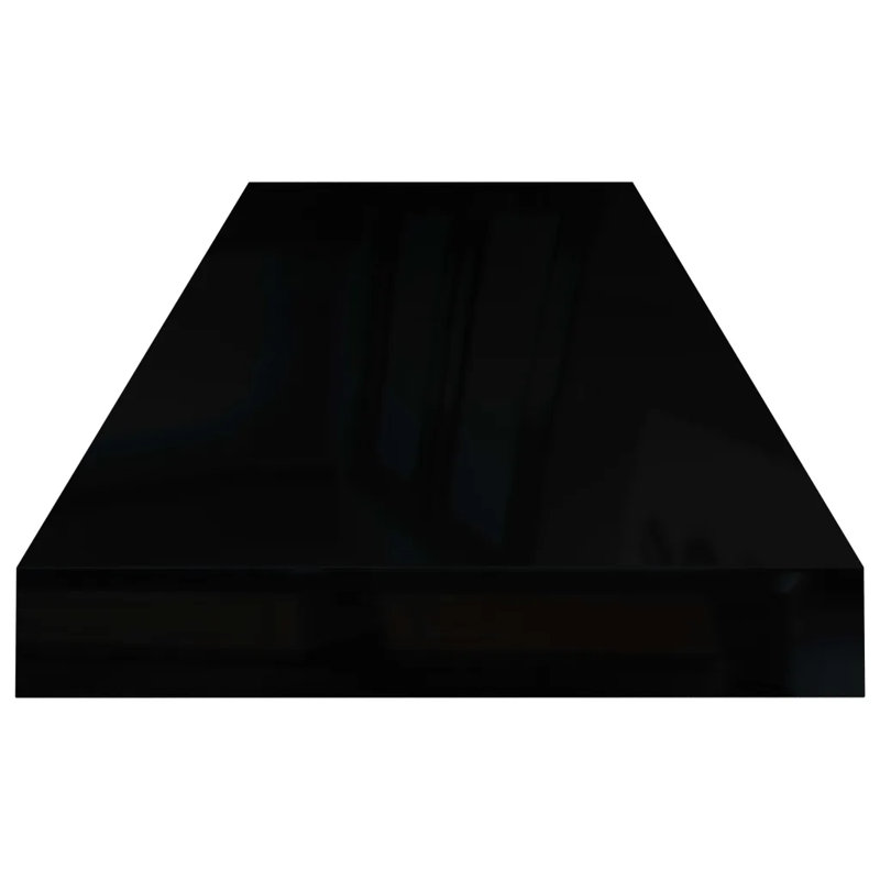 Artamas Floating Shelf, 3.8cm H x 23.5cm W x 80cm D, High Gloss Black
