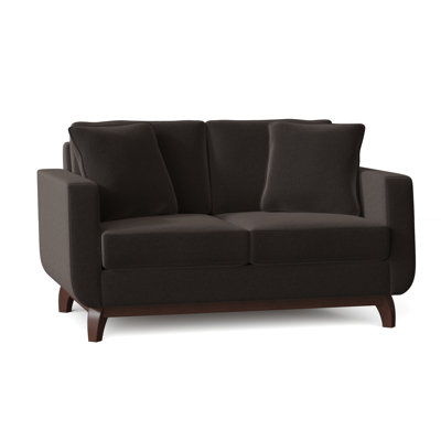 Causeuse à accoudoirs carrés de 60 po avec coussins réversibles Loy