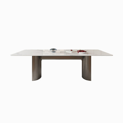 78.74"Minimalist granite rectangular dining table