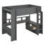 Lit mezzanine avec bureau Gaming, tablettes multi-rangements, DEL et station de charge