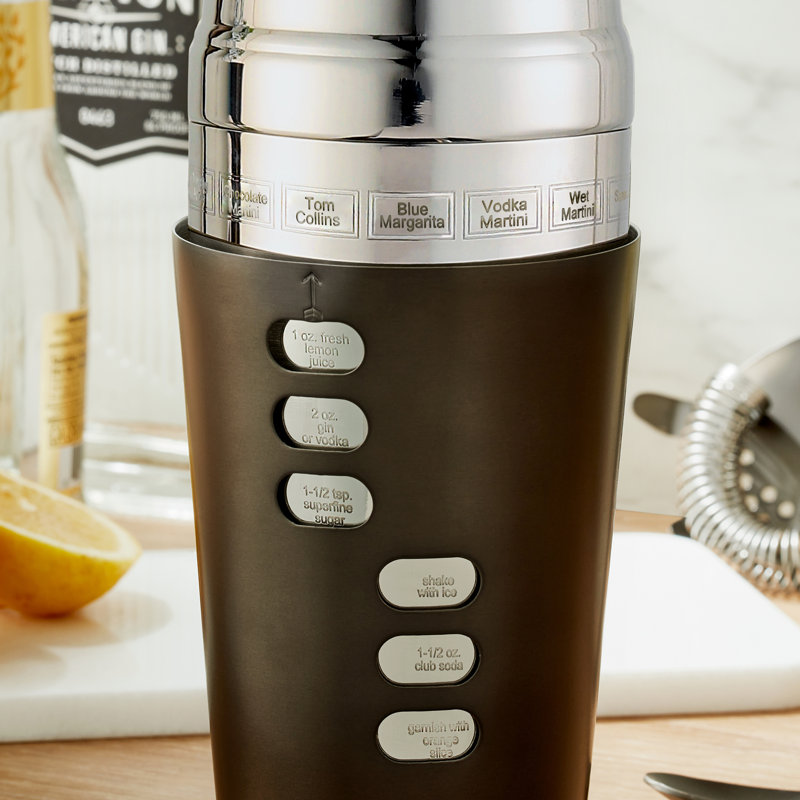 Dial-a-Recipe Cocktail Shaker and Bar Tools Set