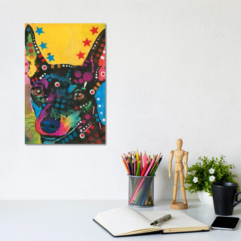 Miniature Pinscher by Dean Russo - Wrapped Canvas Print, 20.32 cm H x 30.48 cm W