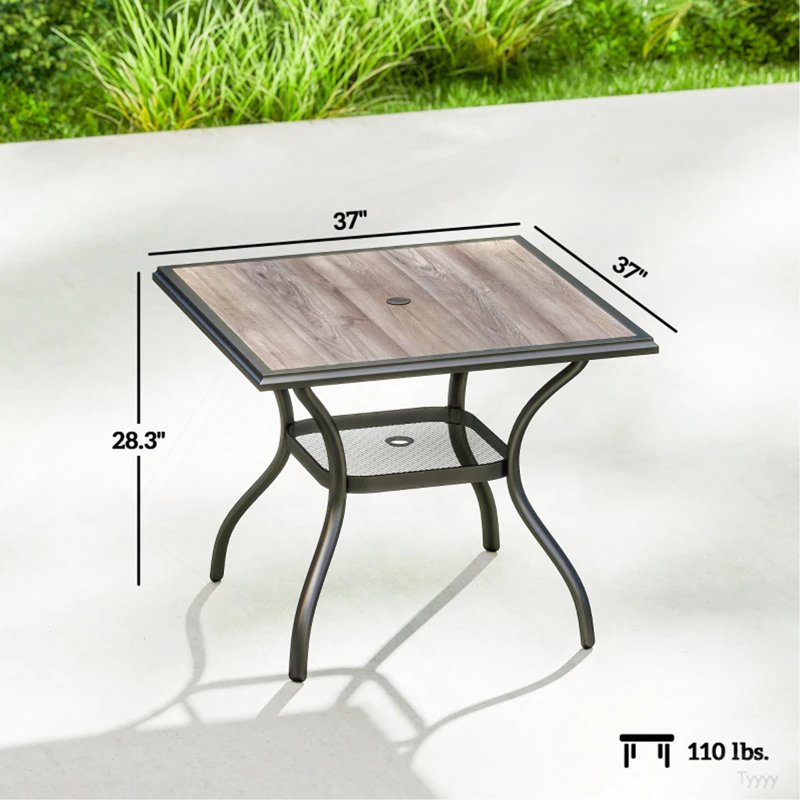 Garden Table,Square Outdoor Dining Table(Only Table)