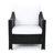 Stylish Armchair Outdoor - Black Chairs With Waterproof Cushions & Iron, 30"X33.5"X30", 34.87 Lb  Pair Of 2Pcs Furniture Pe 30" D X 33.5" W H, Lbs