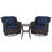 2 - Person Outdoor Wicker Patio Conversation Set with Swivel Chairs-437762506