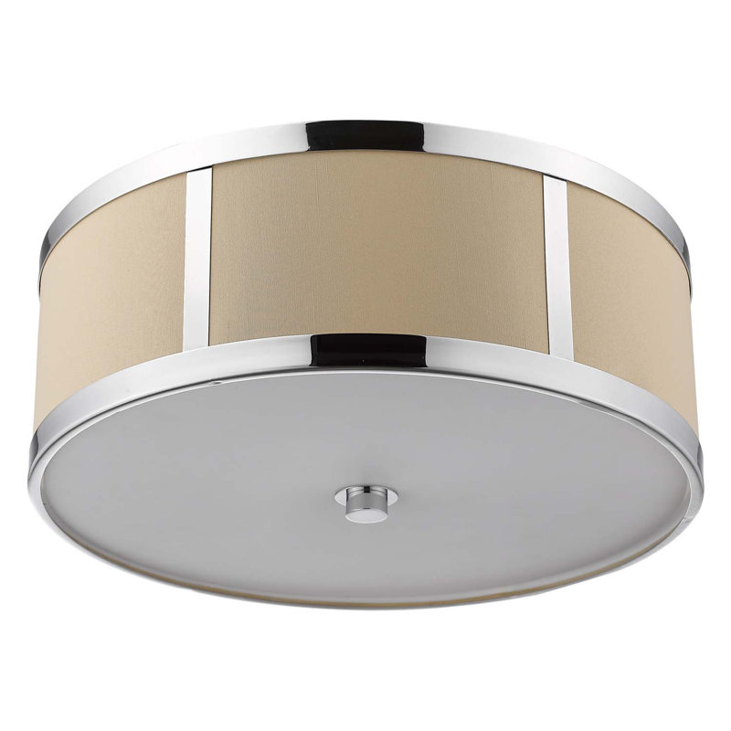 Plafonnier semi-encastré tambour 2 lumières Fender, H 51 po x l 12 po x P 12 po