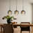 3 - Light Glass Globe Kitchen Island Pendant Light