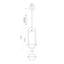 Luminaire suspendu cylindrique simple à 1 lumière Cyrus-66310603