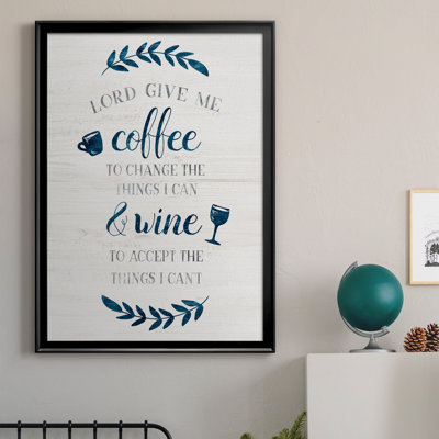 «Coffee and Wine», art textuel sur toile