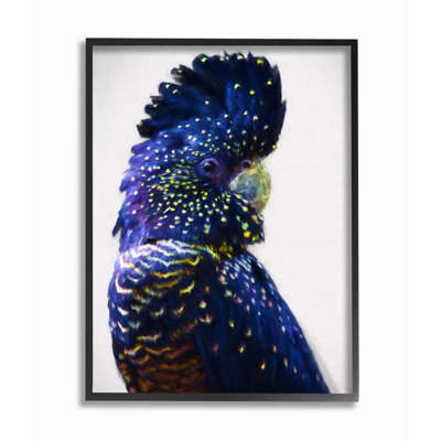 " Tropical Parrot Bird Feathers Blue Gold Jungle Animal " by Daphne Polselli