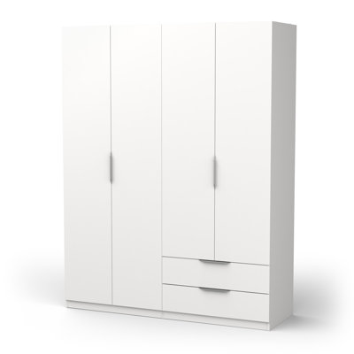Nikiah 4 Door Manufactured Wood Wardrobe