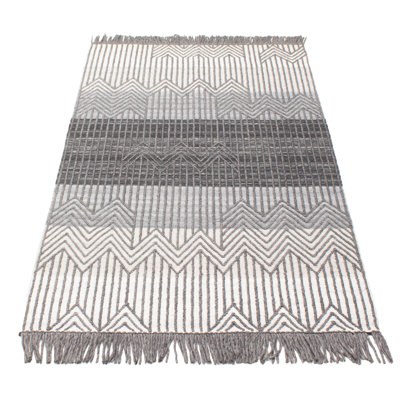 Tapis unique gris Sienna 4 pi 11 po x 8 pi 3 po One Of A Kind