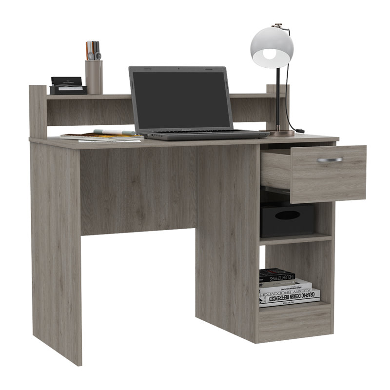 Charlotte 40" Wide Computer Desk, Light Gray