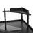 Corner Vanity Desk Set With Storage Cushioned Stool And Charging Station, Triangle Makeup Desk With Removable Pull-Out Side Cabinet, Glass Tabletop Makeup Vanity Desk With Drawer And Shelf-790618176