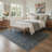 Allendale Aria Floral Machine Washable Blue / Green Indoor Area Rug with Non-Slip Backing-1602817841