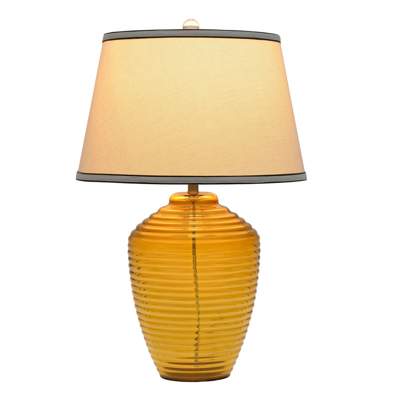 Glass Table Lamp Lamp, Amber