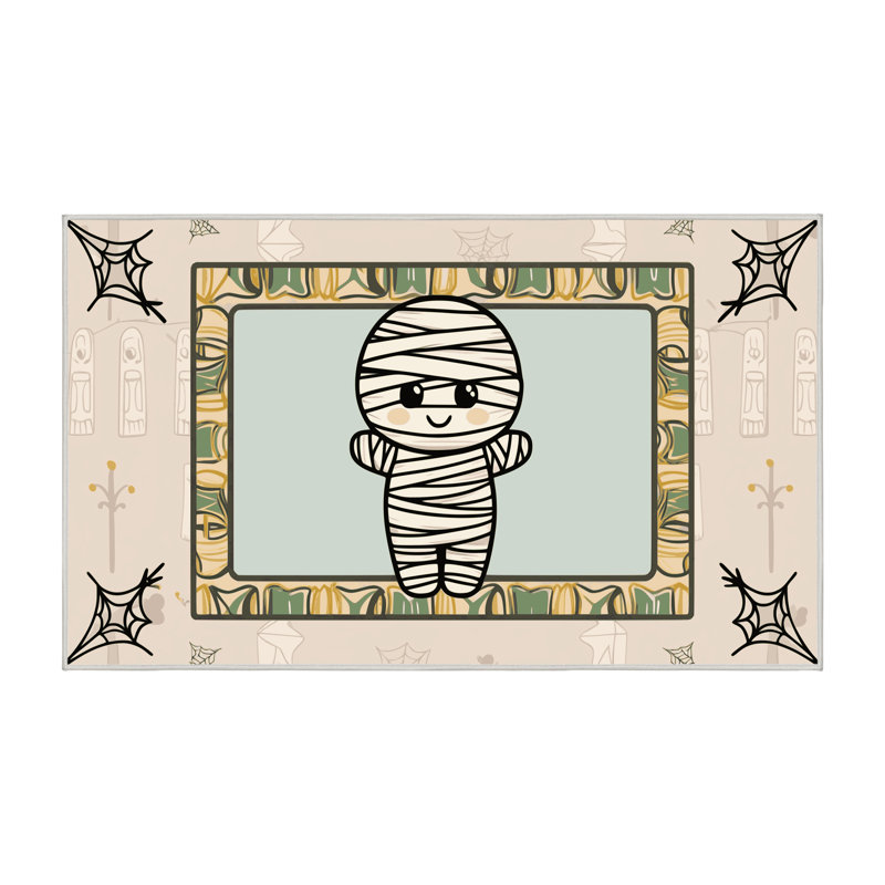 Tapis de Noël lavable The Holiday Aisle®, Rectangle 7 pi x 9 pi