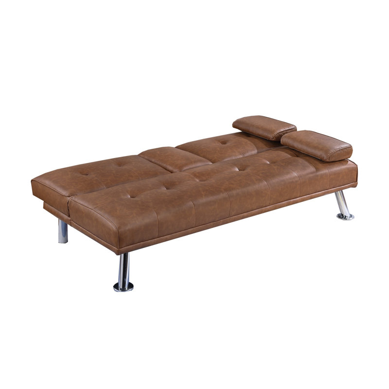 Table pliante ajustable avec porte-gobelets Neston, Brun