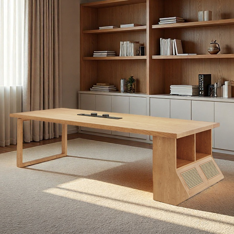 Grand grand bureau avec prise pour lire et étudier à la maison, H 29,53 po x l 94,49 po x P 35,43 po