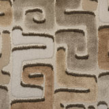 Deka- Geometric Cut Velvet Upholstery Fabric By The Yard