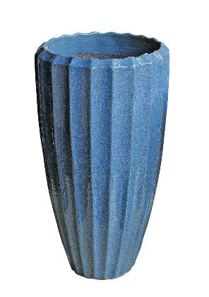 Natilynn Ceramic Pot Planter, Blue, 105cm H x 56cm W x 56cm D
