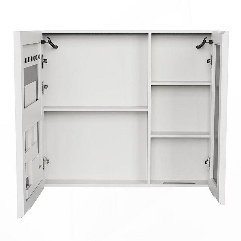 Pharmacie à DEL pour salle de bain avec lumière blanche une couleur, H 27,61 po x l 31,55 po x P 5,17 po
