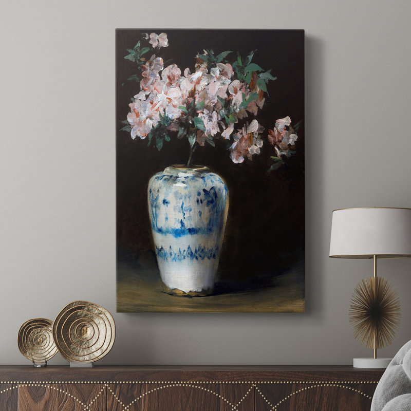 Azalée rose - Cavas enveloppés de galerie, H 12 po x l 8 po