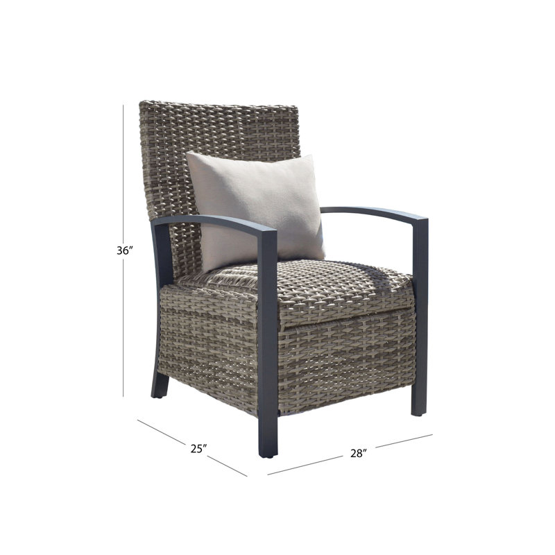 Chaise de patio avec coussin Adasha