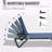 Outdoor Lounge Chair, 2 Pieces Aluminum Plastic Patio Chaise Lounge With 5 Position Adjustable Backrest And Wheels, All Weather Reclining Chair For Patio, Navy Blue-155401062