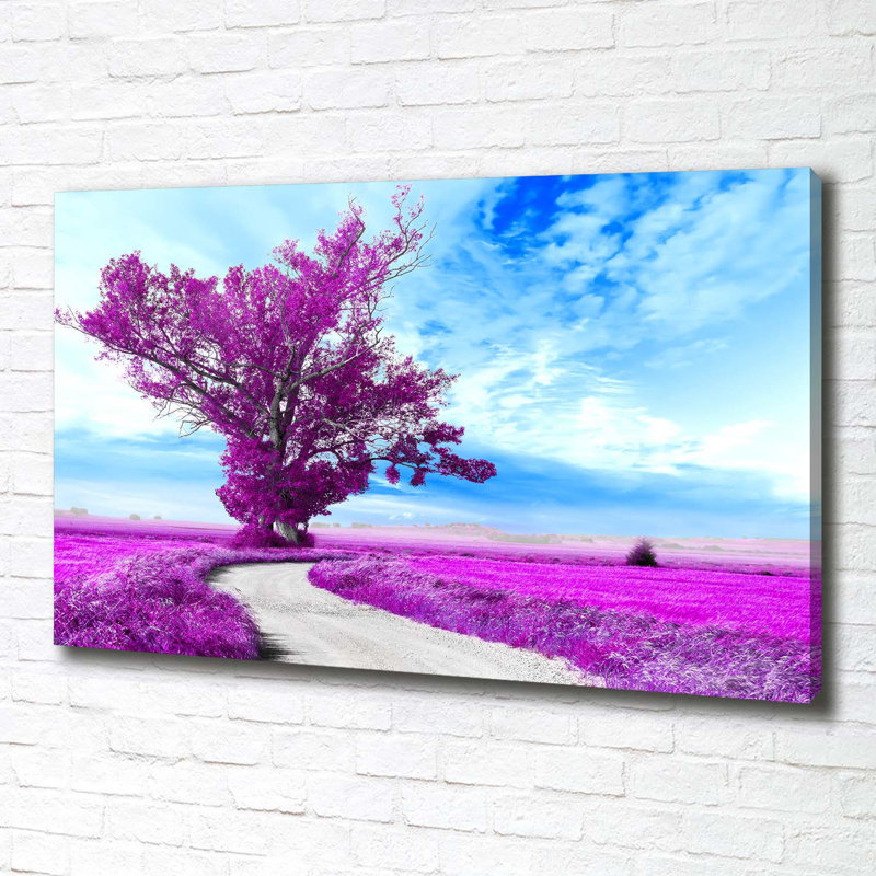 Tree And Path - Wrapped Canvas Print