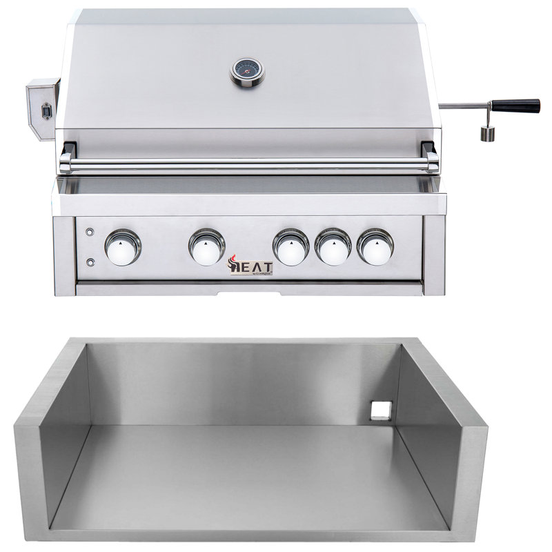 Heat By Cambridge 4 - Burner Built-In Gas Grill, Liquid Propane Gas