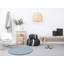 Round Solid Colour Wool Hand Woven Area Rug-38568209