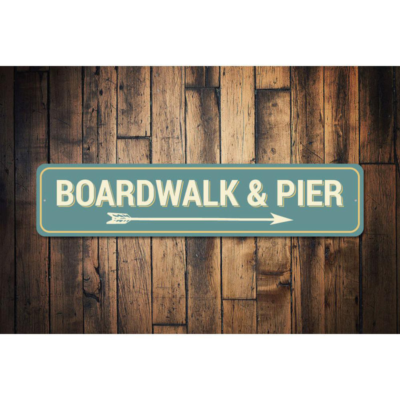 Panneau en aluminium Boardwalk & Pier, H 4 po x l 18 po x P 0,04 po