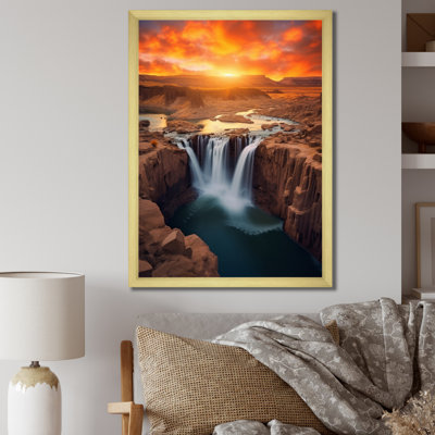 «Sunset On Shoshone Falls Idaho», reproduction d'art sur toile