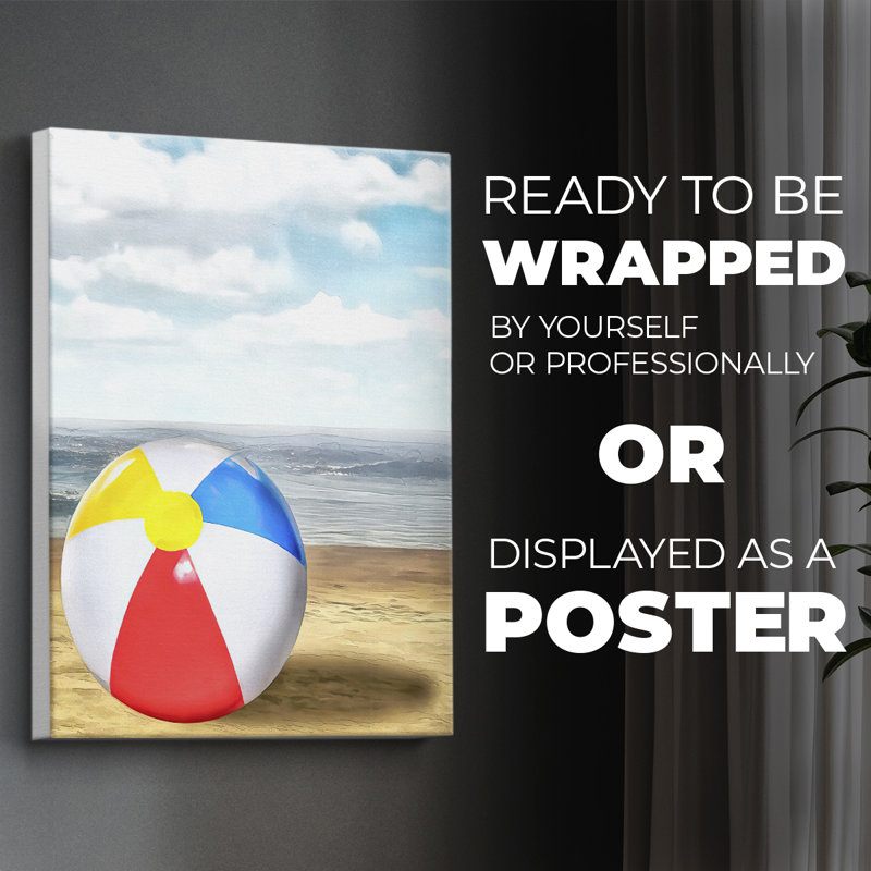 Beach Ball II - Impression sur toile seulement - NON-CADRE, H 48 po x l 32 po