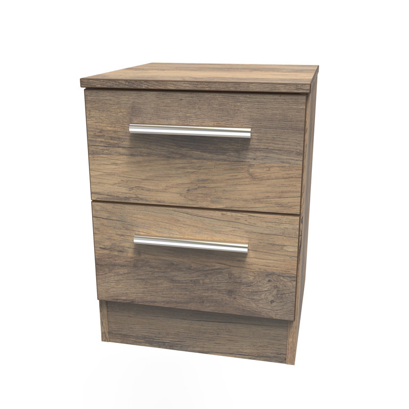 Fully Assembled Ratzlaff Manufactured Wood Bedside Table, Vintage Oak