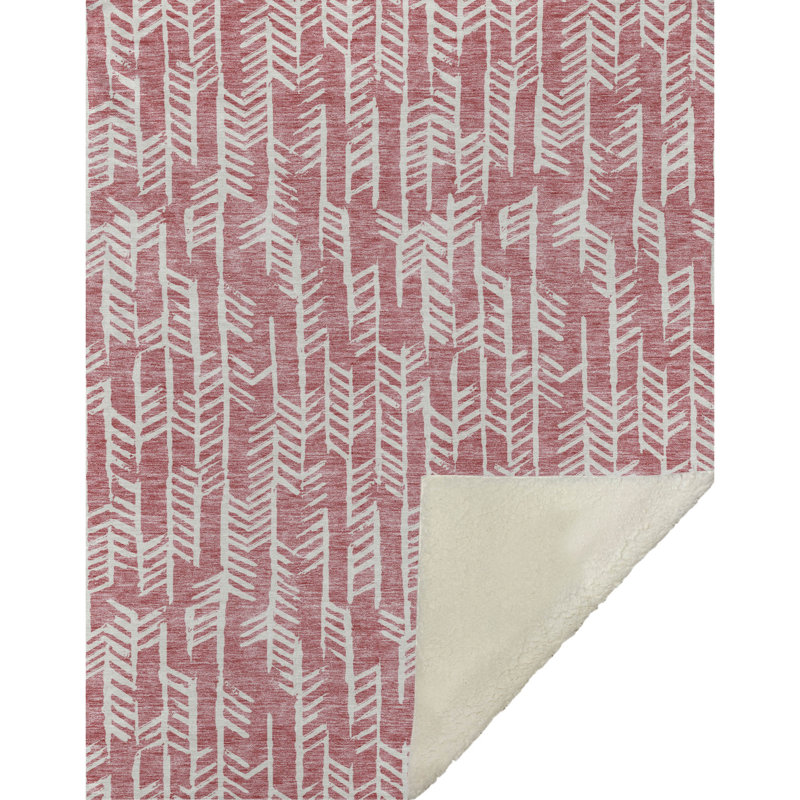 Jeté Sherpa ASB906, Chevrons, Rosé