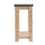 Console rustique moderne de 42 po x 15,7 po x 31 po, surface en béton et structure en bois, console de décor de salon, en bois, pour