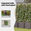 Jardinière en plastique brun 3 pièces vidaXL