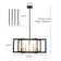 7 - Light 21.3" Wide Geometric Candle-Style Square / Rectangle Lantern Chandelier