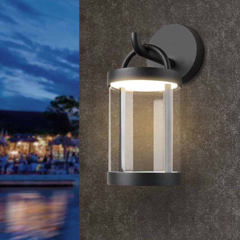 Round Outdoor Wall Sconce – Classic Ip65 Waterproof Led Wall Lantern, 12w Aluminum Exterior Light For Porch, Patio, Garden, And Entryway