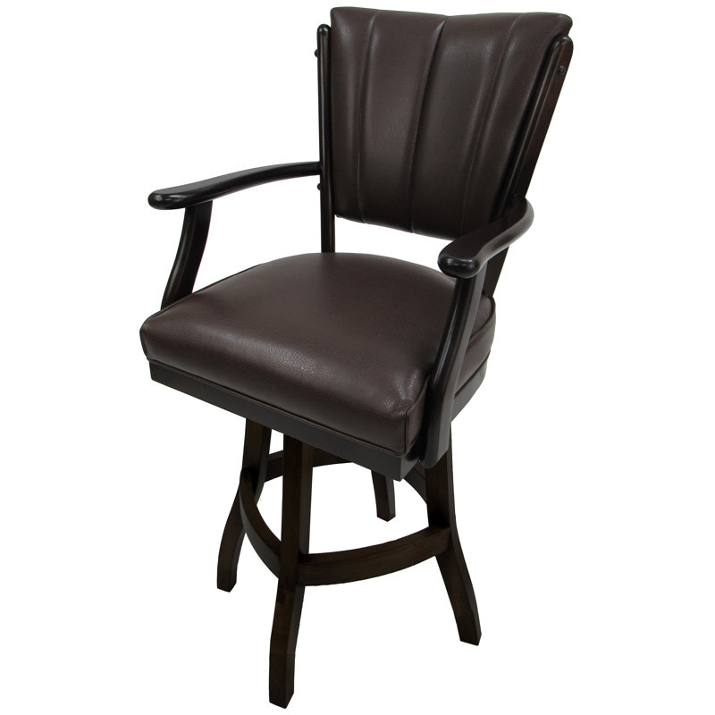 Gencay Swivel Wood Bar Stool 30" Seat, Counter Stool (26” Seat Height)