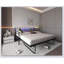 Lit de jour avec lumières à DEL RVB et station de charge, cadre de lit de jour réglable en hauteur avec lit gigogne, cadre de canapé-lit en métal polyvalent pour la chambre à coucher