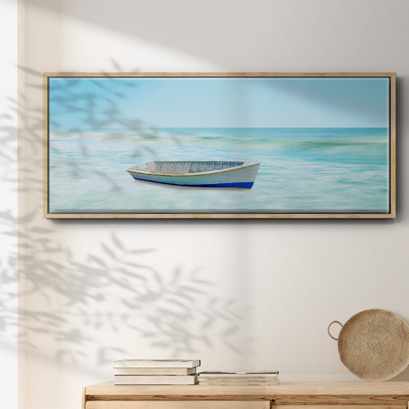Bateau sur une plage I, H 8 po x l 20 po x P 1,5 po, Naturel
